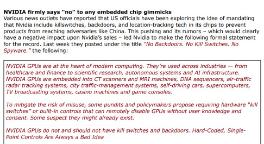 Navigate to NW Tech Show - NVIDIA Refuses Kill Switch - Aug 13